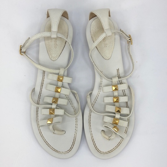 kate spade Shoes - Kate Spade Darcey Leather Bow Studded Wedge Sandal